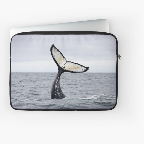 Waving Whale's Tail Laptop Sleeve