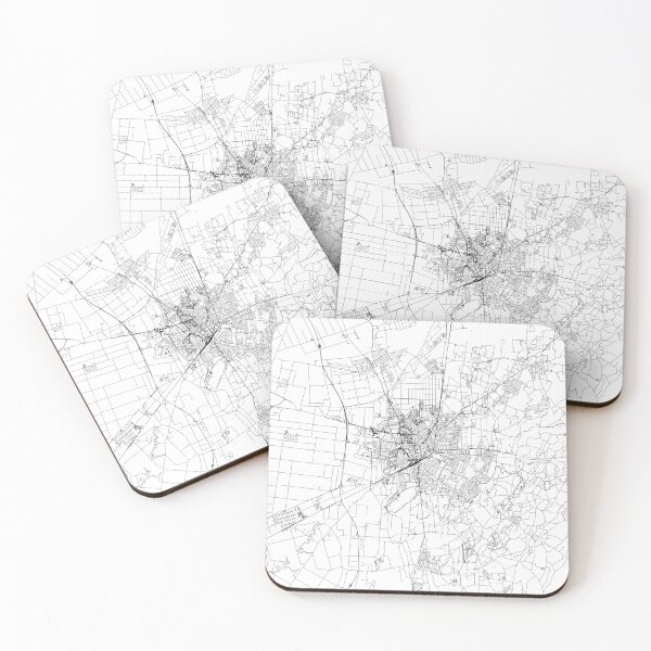 Item preview, Debrecen White Map designed and sold by multiplicitymap.