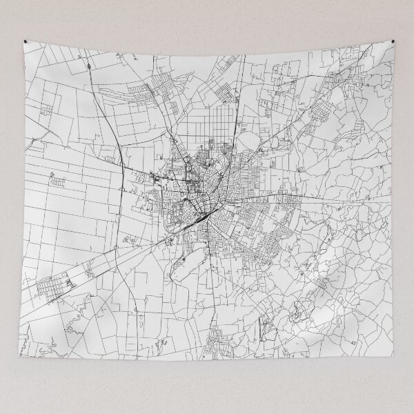 Item preview, Debrecen White Map designed and sold by multiplicitymap.