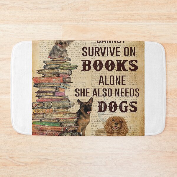 Item preview, Dog and Books Canvas designed and sold by Chapman88.