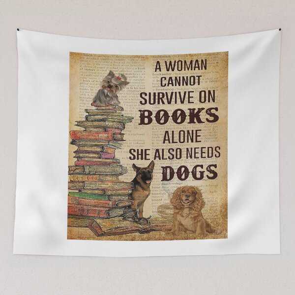 Item preview, Dog and Books Canvas designed and sold by Chapman88.
