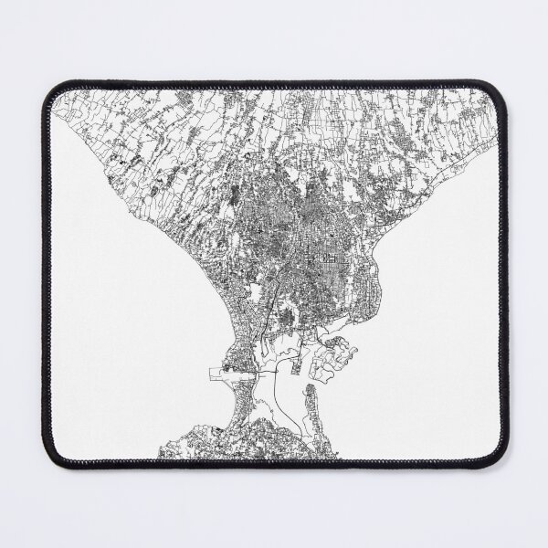 Item preview, Denpasar White Map designed and sold by multiplicitymap.