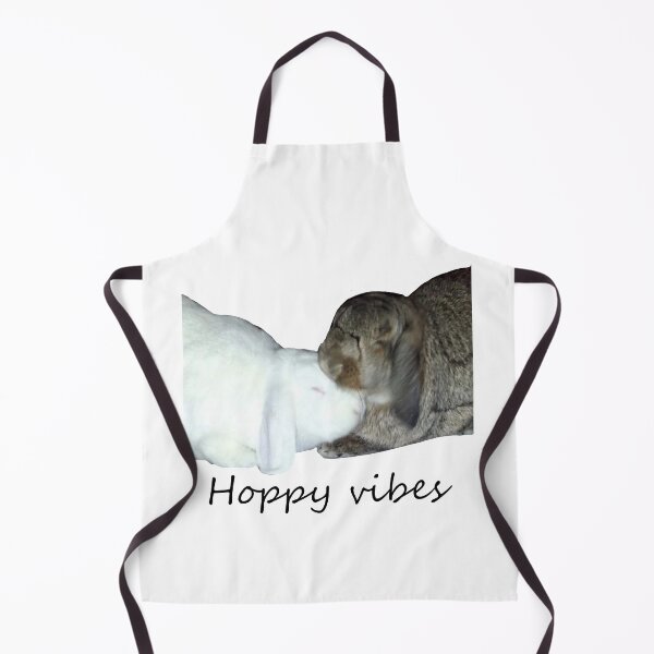 Item preview, Hoppy vibes white and brown Holland lop bunnies snuggling photography designed and sold by LadyCottonTail.