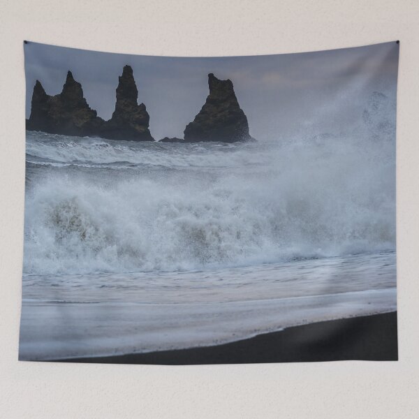 Item preview, Angry Sea at Reynisdrangar Iceland designed and sold by Catherine Reading.