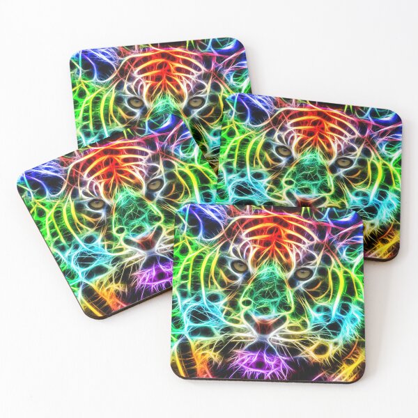 Item preview, Neon Rainbow Tiger designed and sold by murkyswamp.