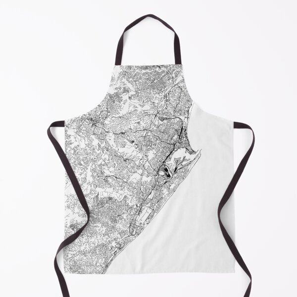 Item preview, Durban White Map designed and sold by multiplicitymap.