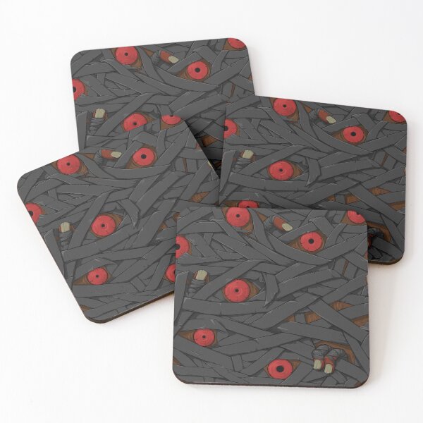 Item preview, Mummy Seamless Pattern - Dark Gray Red Eyes Edition designed and sold by spidericks.