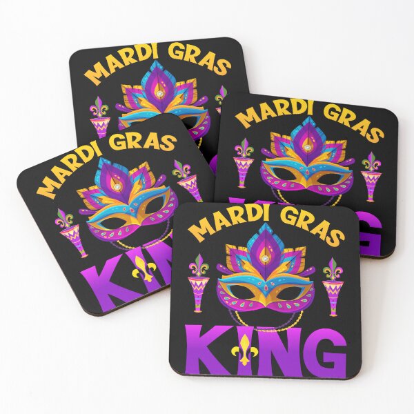 Item preview, Mardi Gras King Shirt Happy Mardi Gras Carnival Colorful Mask & Beads designed and sold by CREATIVE-TEE.