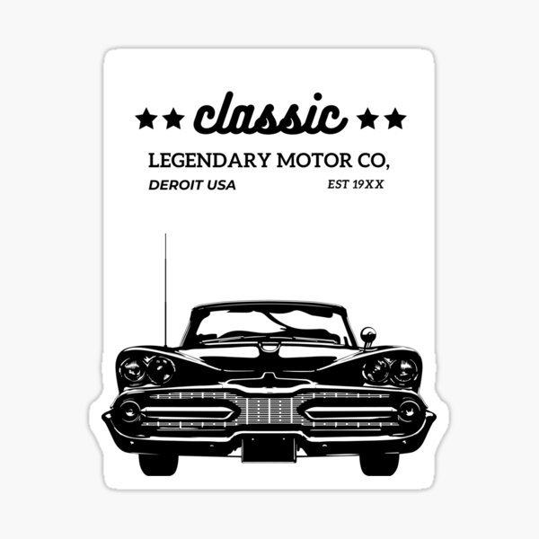 "classic car guy , vintage car " Sticker for Sale by aeyswrld Redbubble