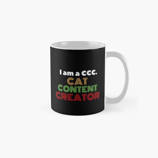 Vista previa del artículo con la obra «Soy un CCC. Creador de contenido de gatos», diseñado y vendido por leBoosh-Designs.