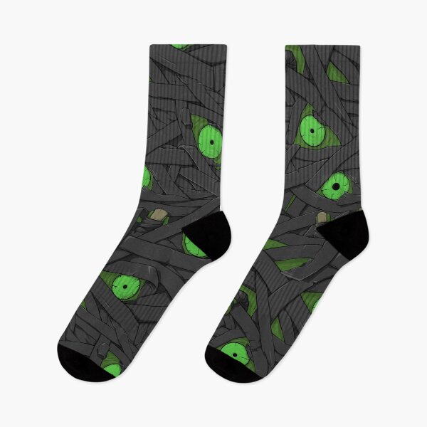 Item preview, Mummy Seamless Pattern - Dark Gray Green Neon Eyes Edition designed and sold by spidericks.