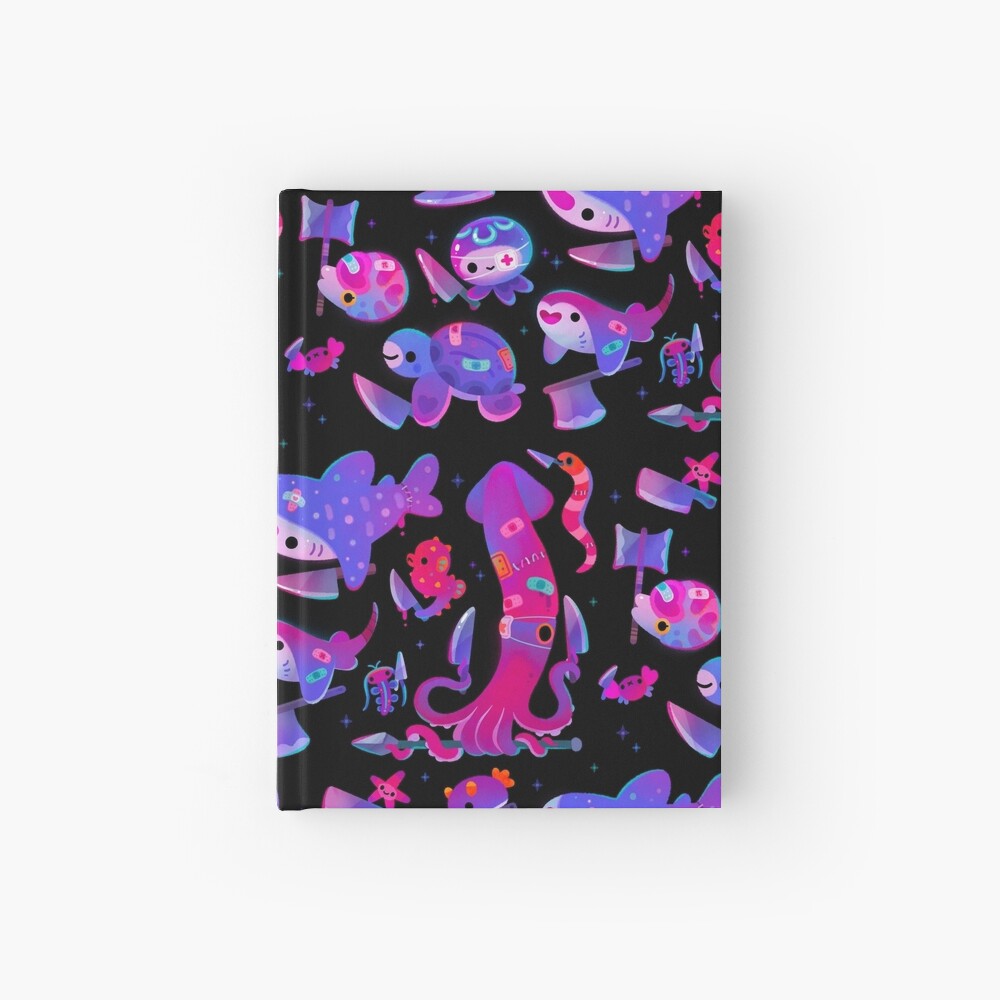 Stabby marine life Hardcover Journal