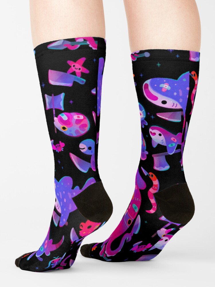 Thumbnail 4 of 5, Socks, Stabby marine life designed and sold by pikaole.