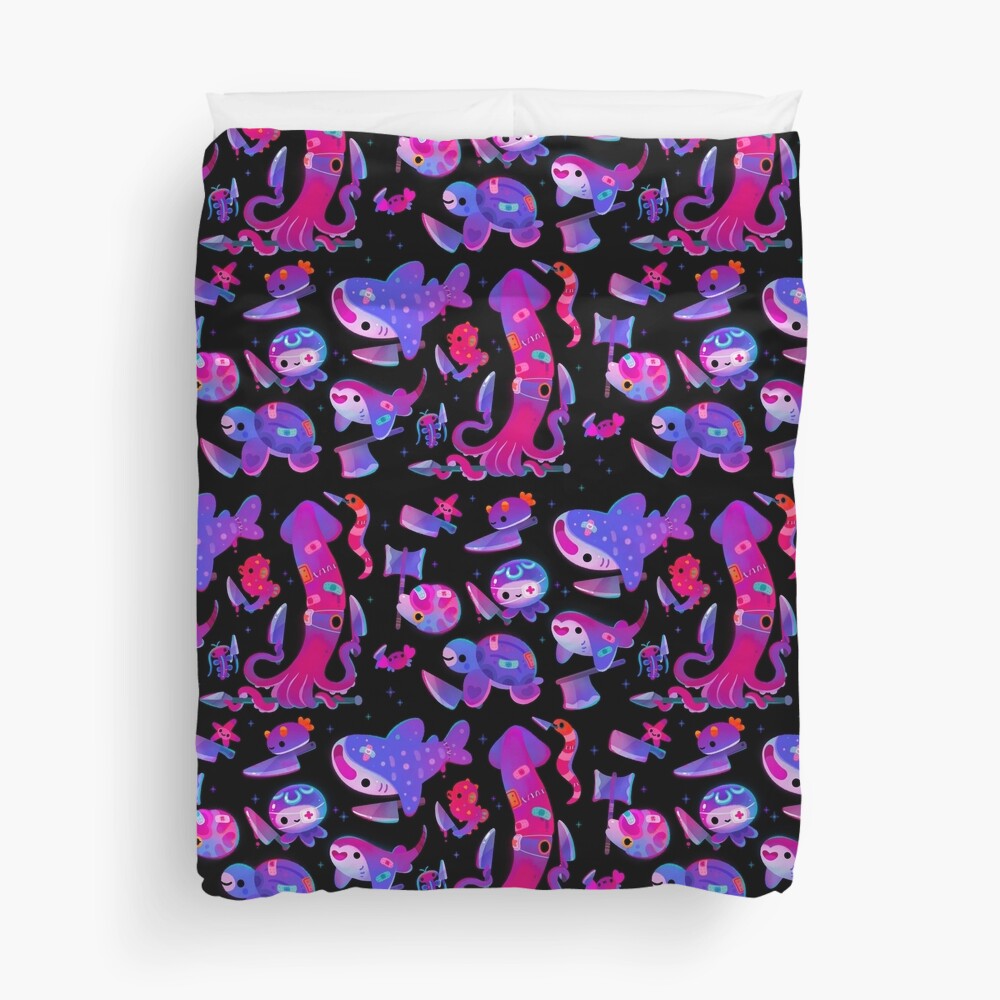 Stabby marine life Duvet Cover