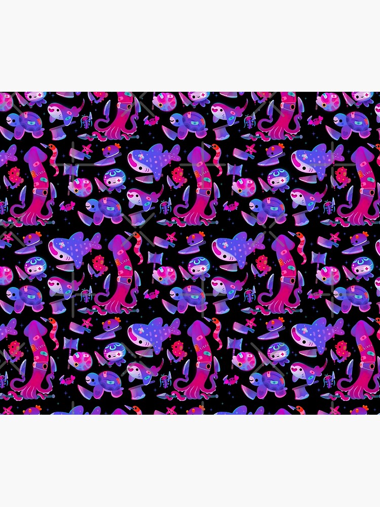 Thumbnail 2 of 2, Duvet Cover, Stabby marine life designed and sold by pikaole.