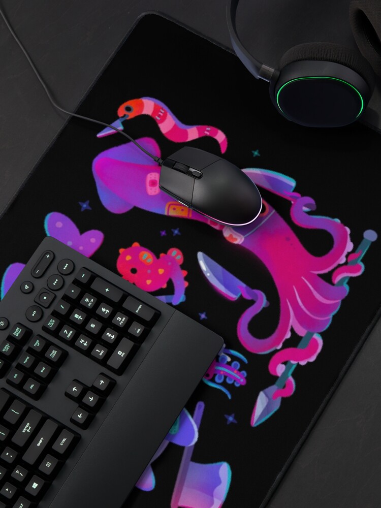 Alternate view of Stabby marine life Mouse Pad