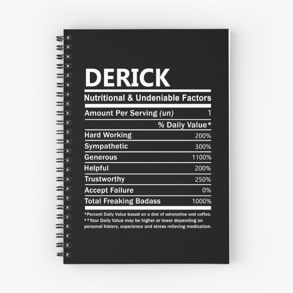Item preview, Derick Name T Shirt - Derick Nutritional And Undeniable Factors Gift Item Tee designed and sold by sallyanney.