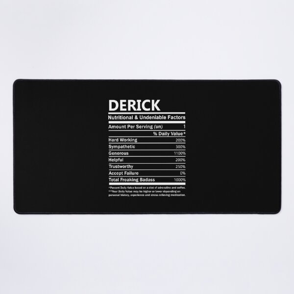 Item preview, Derick Name T Shirt - Derick Nutritional And Undeniable Factors Gift Item Tee designed and sold by sallyanney.
