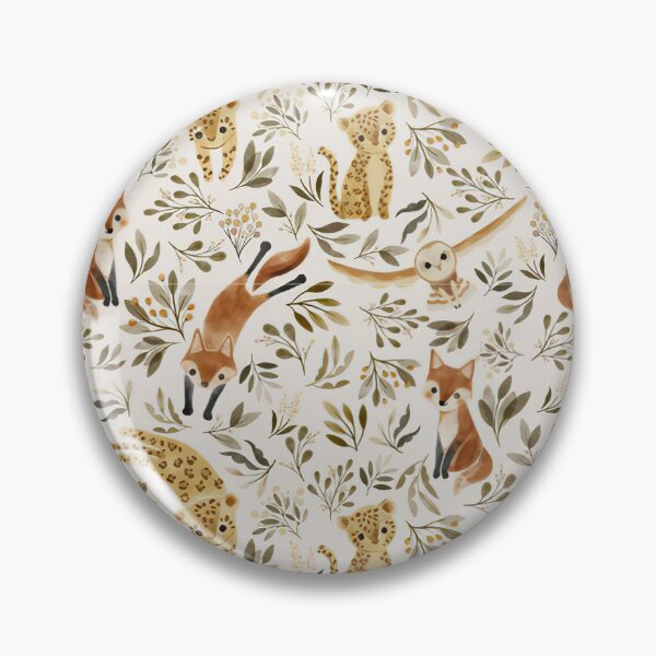 Item preview, Fox Leopard Watercolor Pattern designed and sold by MobertsonArt.