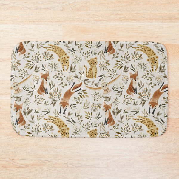 Item preview, Fox Leopard Watercolor Pattern designed and sold by MobertsonArt.
