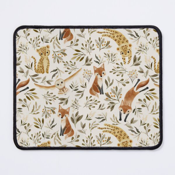 Item preview, Fox Leopard Watercolor Pattern designed and sold by MobertsonArt.