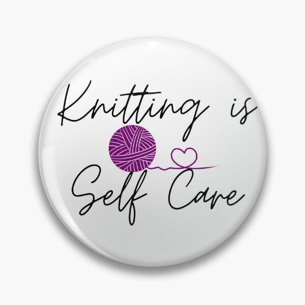 Artikelvorschau, Stricken ist Self Care entworfen und verkauft von trashtypography.
