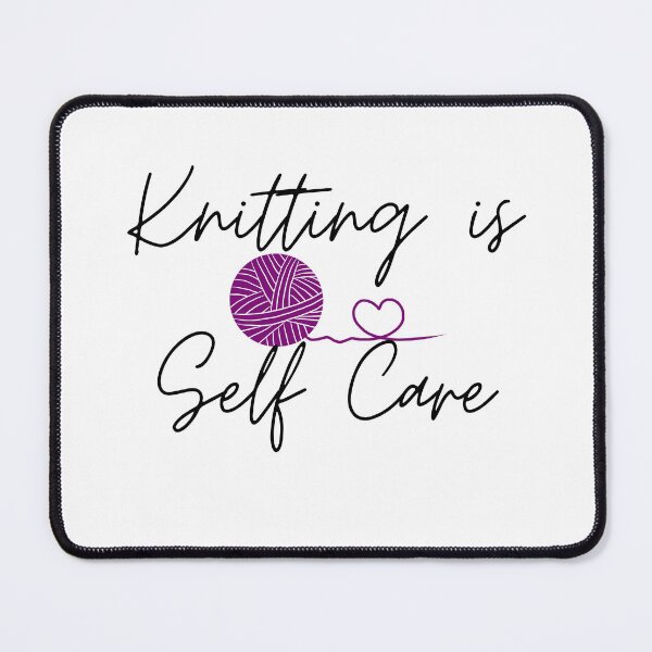 Artikelvorschau, Stricken ist Self Care entworfen und verkauft von trashtypography.