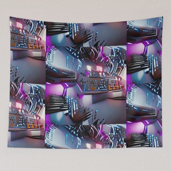Item preview, Futuristic Music Production Studio designed and sold by cottonklub.
