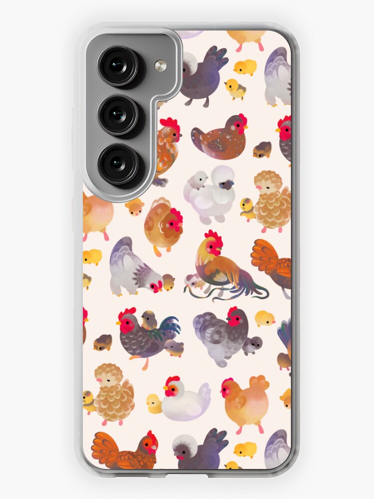 Thumbnail 1 of 4, Samsung Galaxy Phone Case, Chicken and Chick - pastel designed and sold by pikaole.