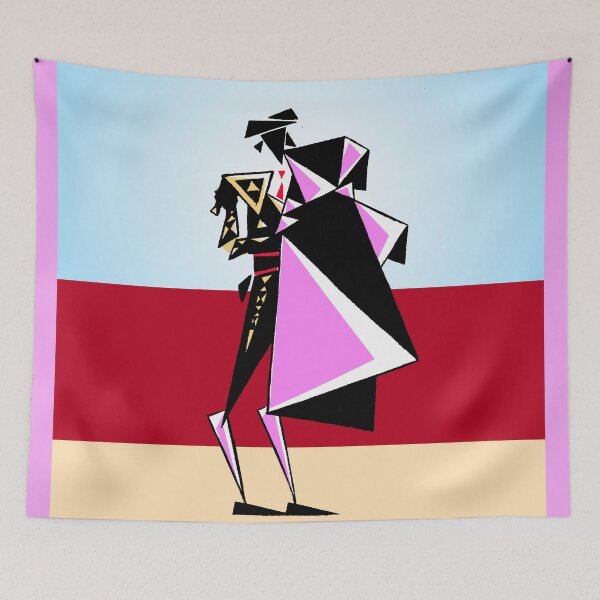 Item preview, cubist bullfighter designed and sold by ArtLonso.