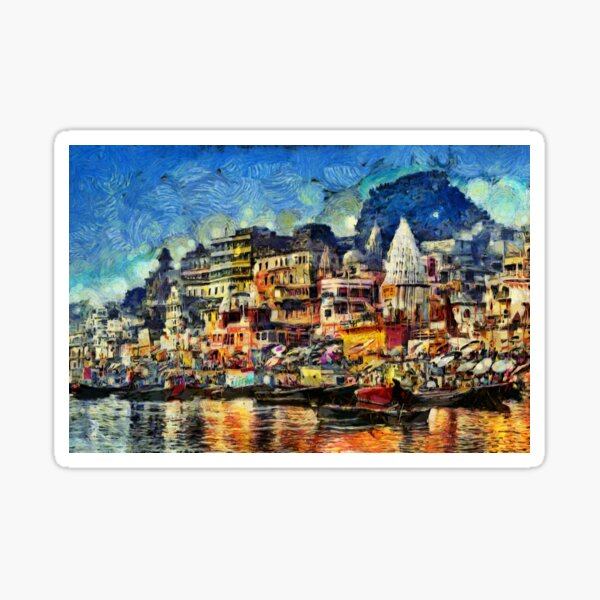 "Varanasi Ghat India" Sticker for Sale by askwebman Redbubble