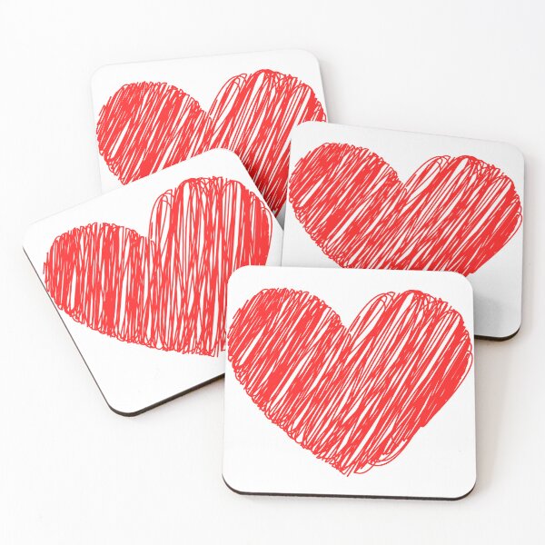 Item preview,  Scribbled Heart Shape Red  designed and sold by riceayoj.