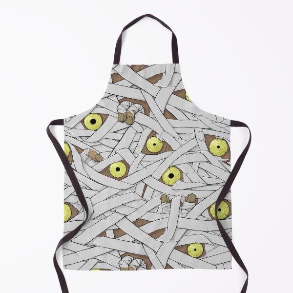 Aperçu de l'œuvre Modèle sans couture de momie - édition yeux jaunes gris clair créée et vendue par spidericks.