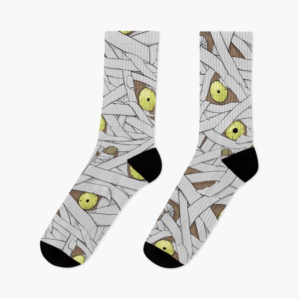 Item preview, Mummy Seamless Pattern - Light Gray Yellow Eyes Edition designed and sold by spidericks.
