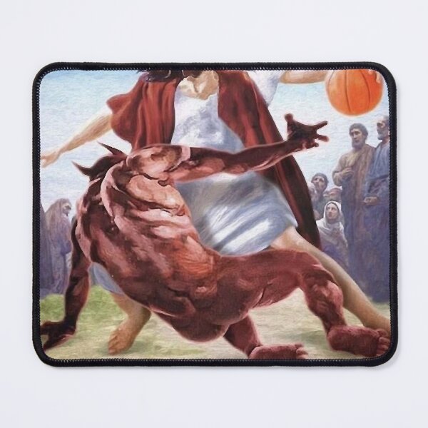 Item preview, Jesus vs Satan in Basketbal Essential T-Shirt.png designed and sold by JeffreyAdamsi.