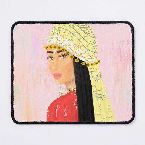 Item preview, Amazigh beautiful woman painting animation Traditional outfit illustration  designed and sold by Imanitasong.