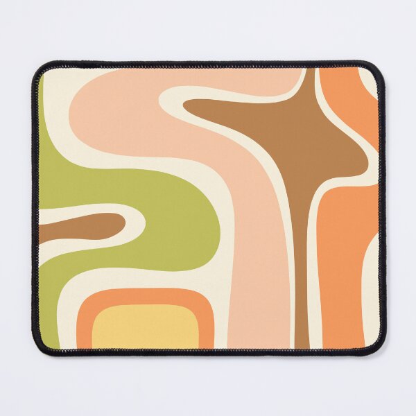 Item preview, Copacetic Retro Abstract in Light Pastel Green Yellow Orange Brown Blush Cream  designed and sold by kierkegaard.