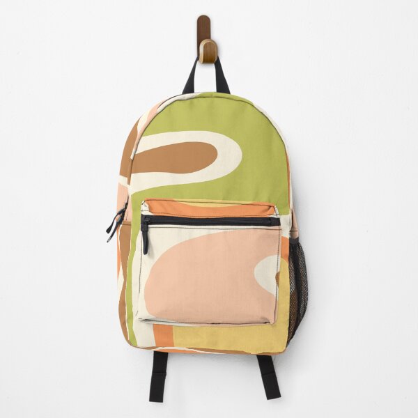 Item preview, Copacetic Retro Abstract in Light Pastel Green Yellow Orange Brown Blush Cream  designed and sold by kierkegaard.