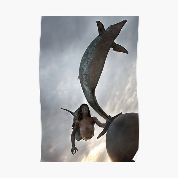Dance of the mermaid and the dolphin Poster