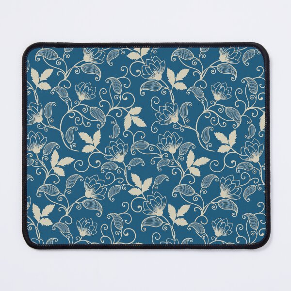 Item preview, Aesthetic Teal Blue Cream Floral Design designed and sold by RMelissart.