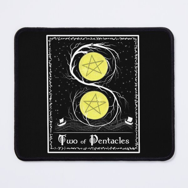 Item preview, The Two of Pentacles Tarot Card | Gothic Witchcraft Divination designed and sold by Arcana-Craft.