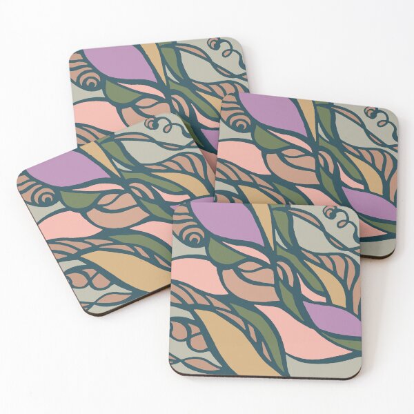 Item preview, Colorful modern curly line art pattern designed and sold by jeanyun48.