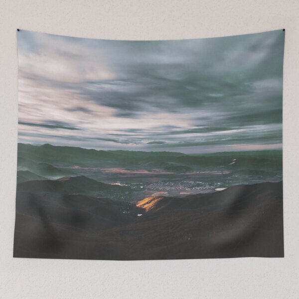 Item preview, Cloudy sky over the valley designed and sold by viknitov.