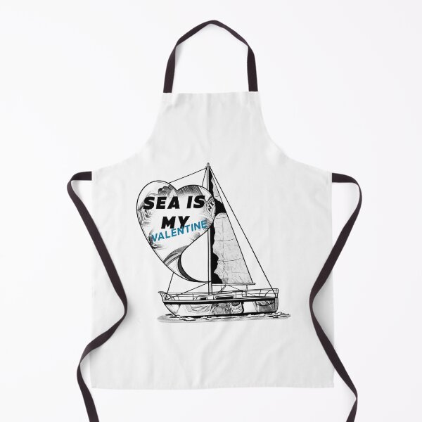 Item preview, Sea Is My Valentine quote with ship and map designed and sold by InnaMGraphic.