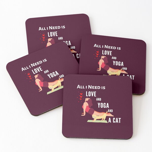 Item preview, All i need is love and yoga and a cat designed and sold by chahakisha.