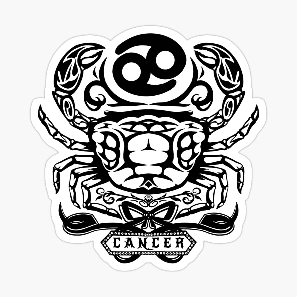 Zodiac Cancer Tattoo - Etsy Israel