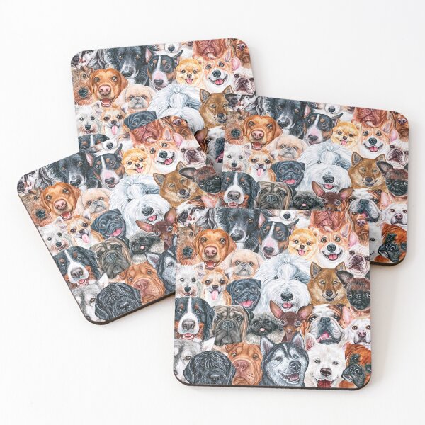 Item preview, Beautiful Collage of Dogs, so many painted beautiful faces, dogs are the best! designed and sold by Orianah.