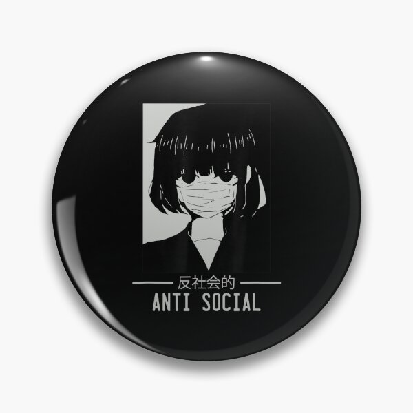 Item preview, Anti Social Japanese Text Aesthetic Vaporwave Anime Gift T-Shirt designed and sold by stanton88.