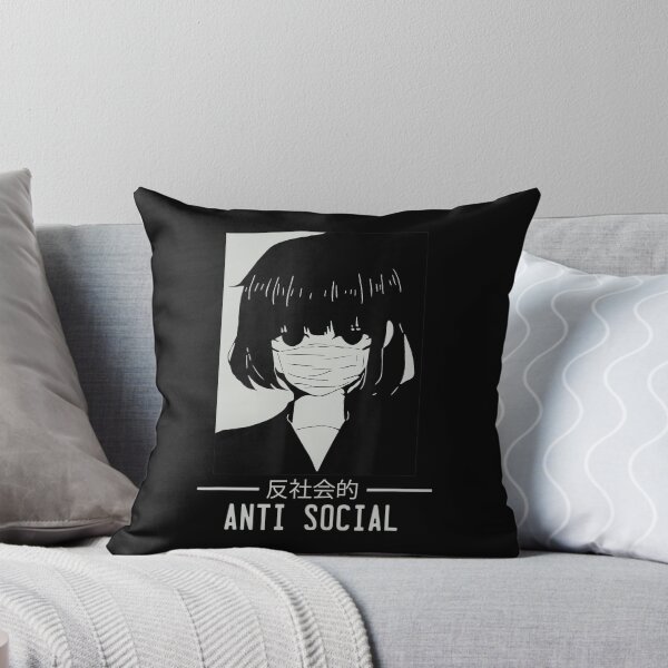 Item preview, Anti Social Japanese Text Aesthetic Vaporwave Anime Gift T-Shirt designed and sold by stanton88.