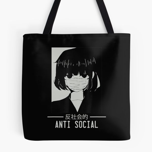 Item preview, Anti Social Japanese Text Aesthetic Vaporwave Anime Gift T-Shirt designed and sold by stanton88.